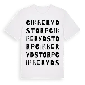 Gibberydstorp ordlek t-shirt – ekologisk bomull t-shirt från Pinshirt
