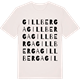 Vintage White t-shirt med Gillberga ordlek t-shirt