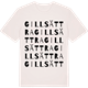 Vintage White t-shirt med Gillsättra ordlek t-shirt