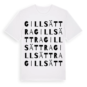 Gillsättra ordlek t-shirt – ekologisk bomull t-shirt från Pinshirt