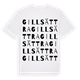 Gillsättra ordlek t-shirt