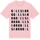 Pink Cotton t-shirt med Gillsborg ordlek t-shirt