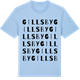 Blue Soul t-shirt med Gillsby ordlek t-shirt