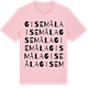 Pink Cotton t-shirt med Gisemåla ordlek t-shirt