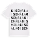 White t-shirt med Gisemåla ordlek t-shirt