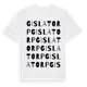 White t-shirt med Gislatorp ordlek t-shirt