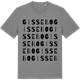 Mid Heather Gray t-shirt med Gissebo ordlek t-shirt