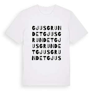 Gjusgrundet ordlek t-shirt – ekologisk bomull t-shirt från Pinshirt