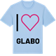 Blue Soul t-shirt med Jag älskar Glabo t-shirt stort tryck