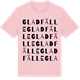 Pink Cotton t-shirt med Gladfälle ordlek t-shirt