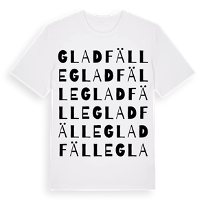 Gladfälle ordlek t-shirt – ekologisk bomull t-shirt från Pinshirt