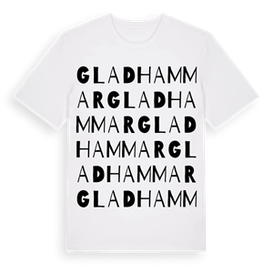 Gladhammar ordlek t-shirt – ekologisk bomull t-shirt från Pinshirt