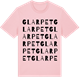 Pink Cotton t-shirt med Glarpet ordlek t-shirt