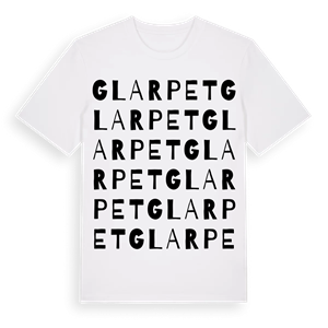 Glarpet ordlek t-shirt – ekologisk bomull t-shirt från Pinshirt