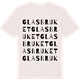 Vintage White t-shirt med Glasbruket ordlek t-shirt