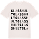 Vintage White t-shirt med Glasshult ordlek t-shirt