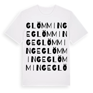 Glömminge ordlek t-shirt – ekologisk bomull t-shirt från Pinshirt