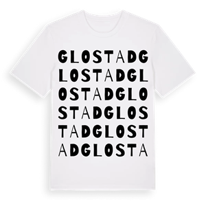 Glostad ordlek t-shirt – ekologisk bomull t-shirt från Pinshirt