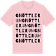 Pink Cotton t-shirt med Gnöttlerum ordlek t-shirt