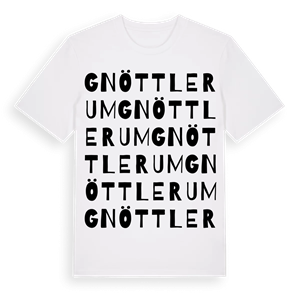 Gnöttlerum ordlek t-shirt – ekologisk bomull t-shirt från Pinshirt