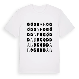 Göddabo ordlek t-shirt – ekologisk bomull t-shirt från Pinshirt