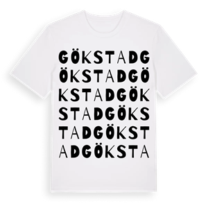 Gökstad ordlek t-shirt – ekologisk bomull t-shirt från Pinshirt