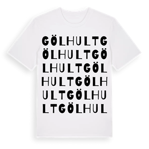 Gölhult ordlek t-shirt – ekologisk bomull t-shirt från Pinshirt