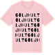 Pink Cotton t-shirt med Göljhult ordlek t-shirt