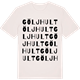 Vintage White t-shirt med Göljhult ordlek t-shirt