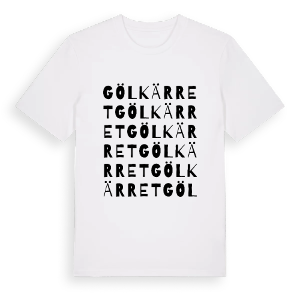 Gölkärret ordlek t-shirt – ekologisk bomull t-shirt från Pinshirt