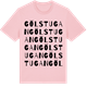 Pink Cotton t-shirt med Gölstugan ordlek t-shirt