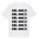 White t-shirt med Göludden ordlek t-shirt