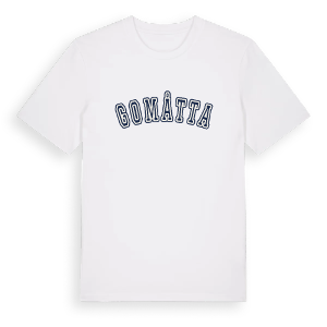 Gomåtta college t-shirt – ekologisk bomull t-shirt från Pinshirt
