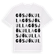 White t-shirt med Gösjökulla ordlek t-shirt