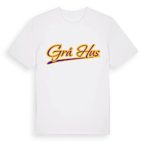 Grå hus baseball t-shirt – ekologisk bomull t-shirt från Pinshirt