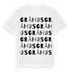 Grå hus ordlek t-shirt