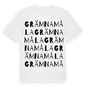Grämnamåla ordlek t-shirt – ekologisk bomull t-shirt från Pinshirt