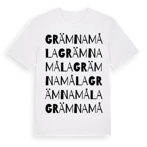 Grämnamåla ordlek t-shirt – ekologisk bomull t-shirt från Pinshirt