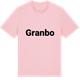 Pink Cotton t-shirt med Granbo fetstil t-shirt