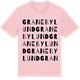 Pink Cotton t-shirt med Granebylund ordlek t-shirt