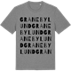 Mid Heather Gray t-shirt med Granebylund ordlek t-shirt