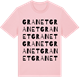 Pink Cotton t-shirt med Granet ordlek t-shirt