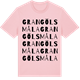 Pink Cotton t-shirt med Grangölsmåla ordlek t-shirt