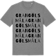 Mid Heather Gray t-shirt med Grangölsmåla ordlek t-shirt