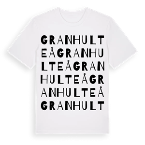 Granhulteå ordlek t-shirt – ekologisk bomull t-shirt från Pinshirt