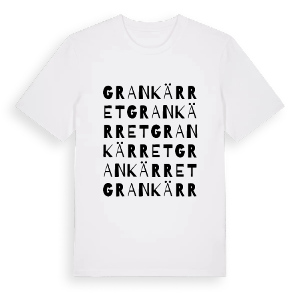 Grankärret ordlek t-shirt – ekologisk bomull t-shirt från Pinshirt
