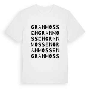 Granmossen ordlek t-shirt – ekologisk bomull t-shirt från Pinshirt