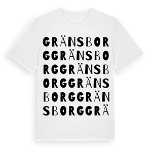 Gränsborg ordlek t-shirt – ekologisk bomull t-shirt från Pinshirt