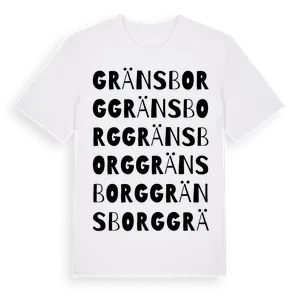 Gränsborg ordlek t-shirt – ekologisk bomull t-shirt från Pinshirt