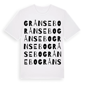 Grånsebo ordlek t-shirt – ekologisk bomull t-shirt från Pinshirt